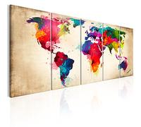 murando - Peinture acrylique Monde 225x90 cm - Effet texturé ou coup de pinceau - Décoration avec finition faite à la main - Salon chambre - Finition artisanale - Monde Artistique k-A-0247-b-n