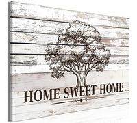 murando - Peinture acrylique Mots 60x40 cm - Effet texturé ou coup de pinceau - Décoration avec finition faite à la main - Salon chambre - Finition artisanale - Home Sweet Home m-C-0438-b-a