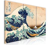 murando - Peinture acrylique Oriental 120x60 cm - Décoration avec finition faite à la main - Salon chambre - Finition artisanale - La Grande Vague à Kanagawa par Hokusai Katsushika p-B-0009-b-e