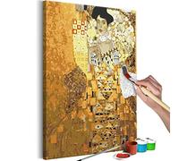 murando - Peinture par Numéros Adulte DIY 40x50 cm - Avec Cadre, Peintures Acryliques et Pinceaux - Tableau à Faire Soi-Même Loisir Créatif - Gustav Klimt Goldene Adele Femme Portrait n-A-1368-d-a