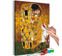 murando - Peinture par Numéros Adulte DIY 40x50 cm - Avec Cadre, Peintures Acryliques et Pinceaux - Tableau à Faire Soi-Même Loisir Créatif - Gustav Klimt Baiser n-A-1059-d-a