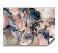 murando PREMIUM Papier peint Abstrait 450x315 cm Décoration Murale XXL Poster Tableaux Muraux Tapisserie Photo Trompe l'oeil Textur bleu rose oren f-C-10019-a-a