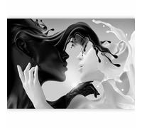 murando PREMIUM Papier peint Coffee & Milk 200x175 cm Décoration Murale XXL Poster Tableaux Muraux Tapisserie Photo Trompe l'oeil in Love Peu Café Abstrait h-C-0233-a-a