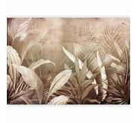 murando PREMIUM Papier peint Feuilles Feuillage 450x315 cm Décoration Murale XXL Poster Tableaux Muraux Tapisserie Photo Trompe l'oeil Natur Palmiers Béton beige b-A-10082-a-a