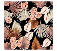 murando PREMIUM Papier Peint intissé 10 m Décoration Murale Tableaux Muraux Tapisserie Photo Panneau décoratif Photo sur le mur Trompe l'oeil Palmier Fleurs beige rosa b-B-0576-j-a