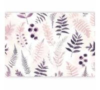 murando - PREMIUM Papier peint panoramique 450x315 cm - Revêtement mural chambre salon - Design décoration - Motif Végétal De Fougère En Lumière Aquarelle Blanche Et Violette b-H-10111-a-a