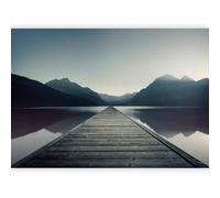 murando PREMIUM Papier peint Paysage 400x280 cm Décoration Murale XXL Poster Tableaux Muraux Tapisserie Photo Pont Lac Panorama Nature b-C-10243-a-a