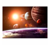 murando PREMIUM Papier peint Système solaire 350x256 cm Décoration Murale XXL Poster Tableaux Muraux Tapisserie Photo Trompe l'oeil Ciel Planète Cosmos c-B-10006-a-a