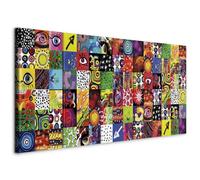 murando - Tableau Acoustique Abstrait 225x90 cm 5 Parties - Décoration Isolation Phonique Bureau Chambre Panneau Insonorisant Impression sur Toile - Exotique Coloré Miniatures a-A-0316-b-m