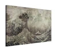 murando - Tableau Acoustique Nature 90x60 cm 1 Partie - Décoration Isolation Phonique Bureau Chambre Panneau Insonorisant Impression sur Toile - Vague de Kanagawa Katsushika Hokusai b-C-10078-b-a