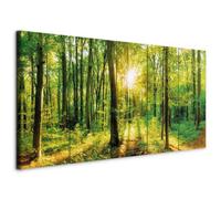 murando - Tableau Acoustique Paysage 200x80 cm 5 Parties - Décoration Murale Anti-Bruit Isolation Phonique Bureau Chambre Panneau Insonorisant Impression sur Toile - Arbre naturel c-B-0184-b-m