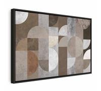 murando - Tableau Cadre Noir Bois Exotique 90x60 cm - Tableau Élégant Toile Design Intérieur Impression Art Déco Salon Chambre - Abstraction modèle figures géométriques géométrique n-A-1426-b-a