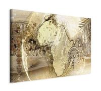 murando - Tableau décoratif 120x80 cm - Impression sur toile colorée - Décoration murale pour salon et chambre - Abstraction afrique continents palmiers texture doré n-C-0320-b-a