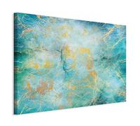 murando - Tableau décoratif abstrait 120x80 cm - Impression sur toile colorée - Décoration murale pour salon et chambre - Vert jaune turquoise - Fond de texture océan abstraction a-A-0701-b-a