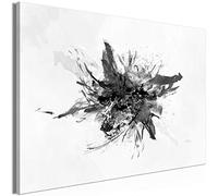 murando - Tableau décoratif abstrait 90x60 cm - Impression sur toile en noir et blanc - Décoration murale pour salon et chambre - Cadre en Bois - Gris blanc - Abstraction artistique a-C-0154-b-a