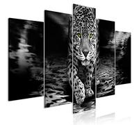 murando - Tableau décoratif animal 225x112,5 cm - Impression sur toile colorée - Décoration murale pour salon et chambre - Marron vert gris - Chats nature tigres animaux g-A-0226-b-p