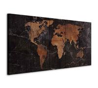 murando - Tableau décoratif Carte du monde 225x90 cm - Impression sur toile colorée - Décoration murale pour salon et chambre - Fond de texture de carte du monde continents k-C-0121-b-m