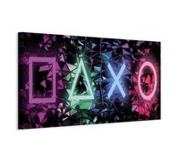 murando - Tableau décoratif inspirant 120x40 cm - Impression sur toile colorée - Décoration murale pour salon et chambre - Abstraction figures géométriques fond de texture géométrique i-A-0203-b-a