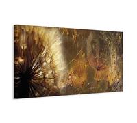 murando - Tableau décoratif nature 120x40 cm - Impression sur toile colorée - Décoration murale - Pissenlits fleurs été nature orange romantique eau lever du soleil b-C-0170-b-b