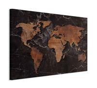 murando - Tableau Mural Décoration Moderne Chambre, Continents, 90x60 cm | Clous Inclus, Impression sur Toile, Tableaux, Posters et Arts Décoratifs, Fond de Texture de Carte du Monde, Fabrication EU