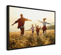 murando - Tableau photo personnalisé dans un cadre noir en bois exotique 60x40 cm - Téléchargez votre photo online - Impression sur toile pour la déco murale - Cadeau personnalisé unique