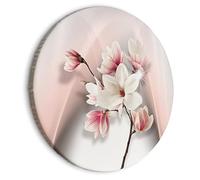 murando Tableau Rond Fleurs Magnolia 60x60 cm 1 panneau impression sur toile tableaux décoration murale photo image artistique photographie graphique rosa Plante Nature fleur b-C-10193-bc-a