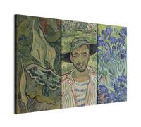 murando - Tableau triptyque mural Ensemble 135x90 cm (3 pièces de 45x90 cm chacune) - Impression sur toile - Couleurs Vertes Dans Les Peintures De Gogh, Van De Composition De Vincent l-G-10409-b-a