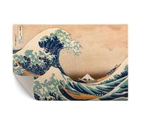 murando - Tapis de décoration Oriental 90x60 cm - Tapis Grand Antidérapant Salon Chambre Cuisine Salle de Bain Doux Luxueux Décoratif Résistant à l'eau Durable Grosse Vague à Kanagawa p-B-0009-bi-a