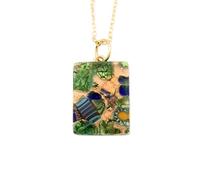 Murano Passion Pendentif en Verre, Pendentif en Verre de Murano, Pendentif en Verre Fait Main, Pendentif Millefiori, Feuille d'or, Bijoux en Verre de Murano, Verre de Venise, Verre vénitien, délicat