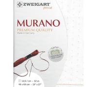 MURANO Precut Tissu de broderie 32 carats Couleur 1439 Mini points Blanc/vert 48 x 68 cm