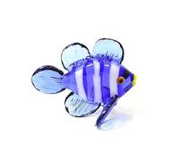 Murano Verre Clown Poisson Petite Statue Ornement Mignon Poisson Clown Miniature Figurine Aquarium Mer Animal Maison Salon Table Décor (Color : CY-543, Size : About 5x4cm)