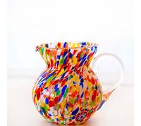 MurArt Pichet en verre de Murano 1000 ml Collection Marea Alta 15 cm fabriqué à la main fabriqué en Italie