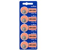 Murata CR1220 Lot de 5 piles bouton au lithium DL1220 ECR1220 3 V