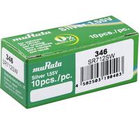 Murata Pile bouton 346 1.55 V 10 pc(s) 9.5 mAh oxyde d'argent SR712SW-PBWW