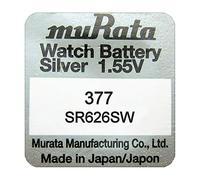Murata Piles de montre 377 SR626 AG4 SR626SW oxyde d'argent 0 % mercure.