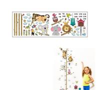 Muraux Animaux Mesure Lion Singe Éléphant Autocollant Mural Toise Enfant Convient pour Portes Chambre Bébé Mur Salon Cuisine Décoration