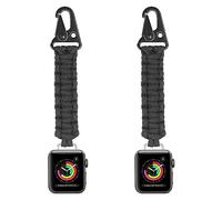 Murciful Porte-clés en paracorde compatible avec Apple Watch Series 1, 2, 3, 4, 5, 6, 7, 8 et 38/40/41/42/44/45/49, système paracorde à sept cœurs, système polyvalent pour l'extérieur