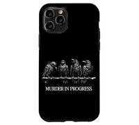 Murder in Progress Black Crow Dark Humour Gothique Amoureux des Oiseaux Coque pour iPhone 11 Pro