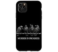Murder in Progress Black Crow Dark Humour Gothique Amoureux des Oiseaux Coque pour iPhone 11 Pro Max