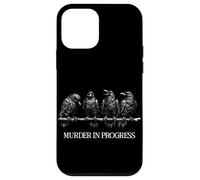 Murder in Progress Black Crow Dark Humour Gothique Amoureux des Oiseaux Coque pour iPhone 12 Mini