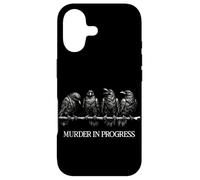 Murder in Progress Black Crow Dark Humour Gothique Amoureux des Oiseaux Coque pour iPhone 17
