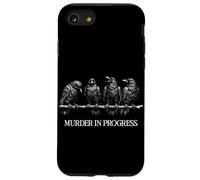 Murder in Progress Black Crow Dark Humour Gothique Amoureux des Oiseaux Coque pour iPhone SE (2020) / 7/8