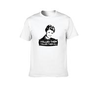 Murder She Wrote Jessica Fletcher Fan Men's Cotton T-Shirt White Shirt Top Tee S