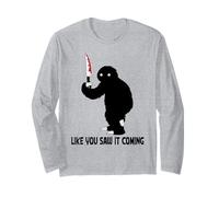 Murderous Sloth with Knife Halloween Gag Gift for Sloth Fans Manche Longue