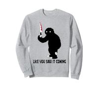Murderous Sloth with Knife Halloween Gag Gift for Sloth Fans Sweatshirt