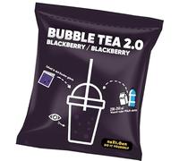 Mûre Bubble Tea 2.0 - Bubble Tea instantané en sachet avec pailles incluses, préparation facile, avec lait ou eau, parfait pour emporter, recyclable, saveur intense