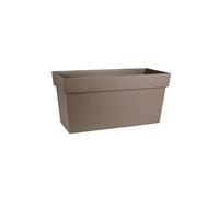 Jardinière Muret à réserve d'eau avec roulettes - EDA - Toscane - 74 L - 79 x 35 x H.39 cm - Taupe