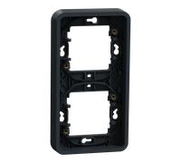Mureva Styl - Cadre 2 postes vertical - encastré - IP55 - IK08 - gris - SCHNEIDER ELECTRIC - MUR34151