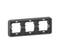 Schneider Electric – Cadre 3 postes horizontal Mureva Styl MUR34109 – encastré IP55 IK08 gris
