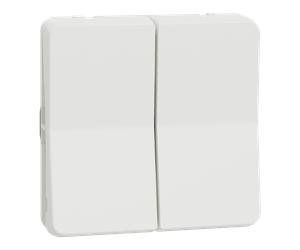 Mureva Styl - Double va et vient - composable - IP55 - IK08 - blanc - SCHNEIDER ELECTRIC - MUR39022